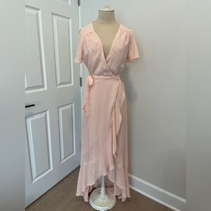 Lulu’s Blush Wrap Dress